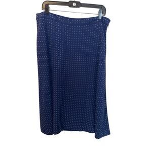 ⭐️ Women’s Michael Kors Navy A- Line Skirt Size 12 Preppy Embellished Career